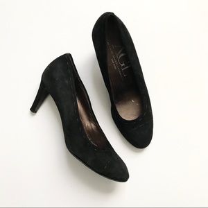 AGL Black Suede Women's Heels